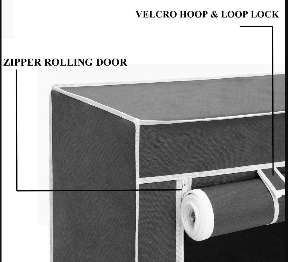 Collapsible Wardrobe Cabinet - 4 Layer Shoe Rack